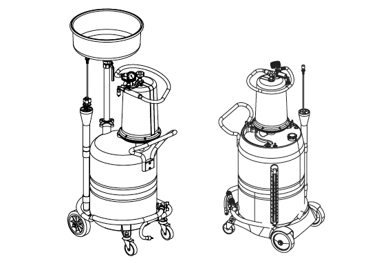 Waste fluid management equipment spare parts