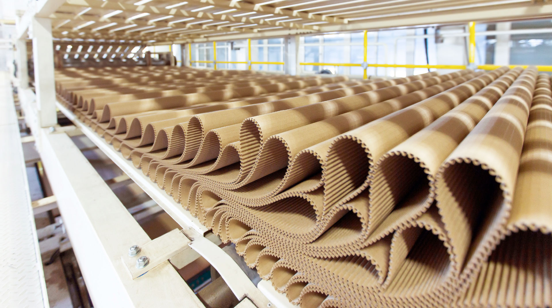 manufacturing of industrial corrugated cardboard