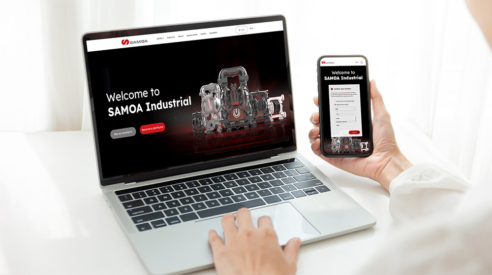Computer with SAMOA industrial North America new website