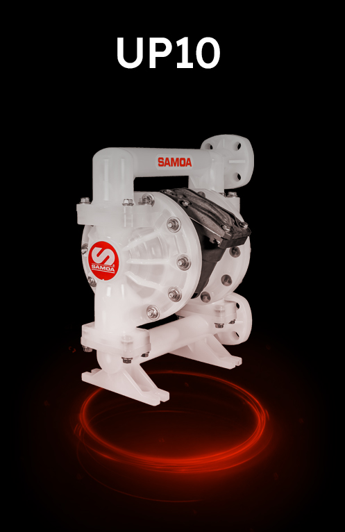 1" PNEUMATIC DOUBLE DIAPHRAGM PUMP, UP10, PIVOT SERIES