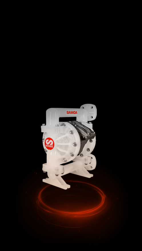 1" PNEUMATIC DOUBLE DIAPHRAGM PUMP, UP10, PIVOT SERIES