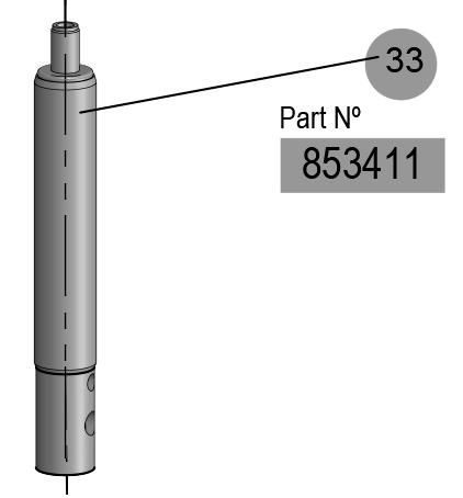 PM45-10:1 Ø35 MM AIR MOTOR ROD