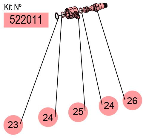 SHAFT + SWIVEL KIT, 522011 CODE