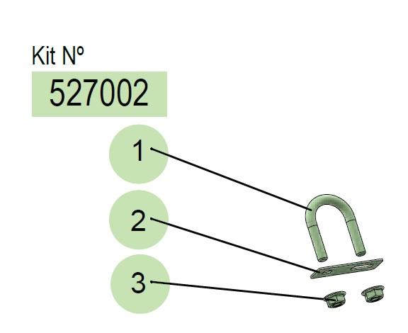 U-BOLT ASSEMBLY KIT, 527002 CODE