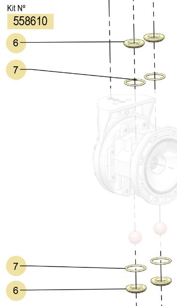 POLYPROPYLENE DC-20 VALVE SEATS KIT, 558610 CODE