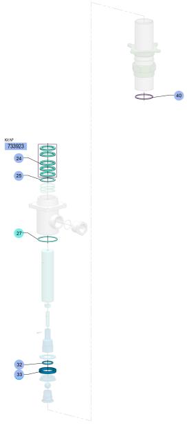 TUBE SEALS KIT PM2-1:1/SS PUMP