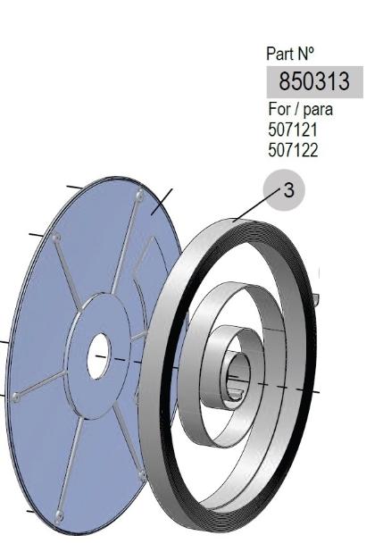 15 M SINGLE ARM POWER SPRING, 850313 CODE