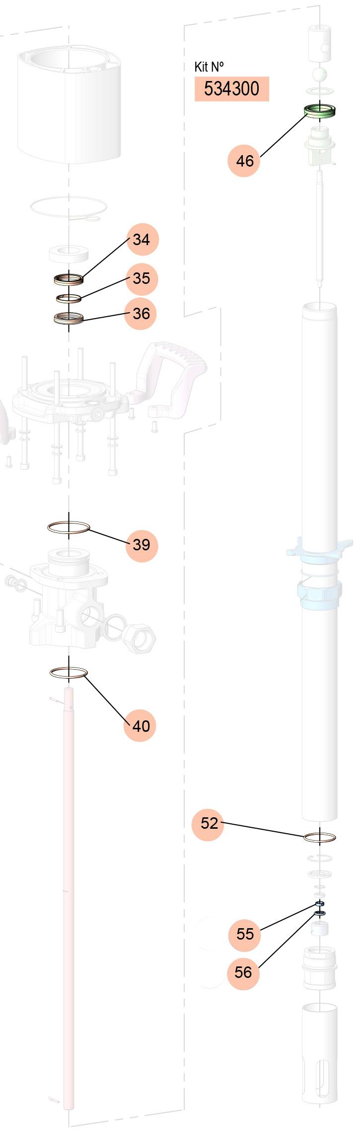 PM45-10:1 / PM80-35:1 LOWER SEAL KIT