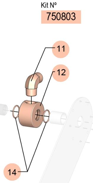 RM-100 (5082XX) SWIVEL ASSEMBLY KIT, 750803 CODE