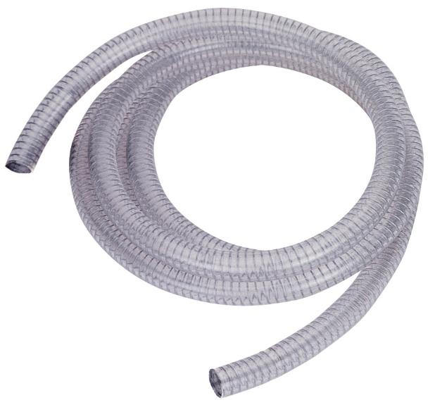 SPRING REINFORCE TRANSPARENT SUCTION HOSE, 4 M, Ø 25 MM