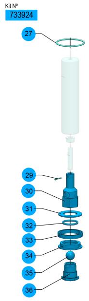 UPPER VALVE KIT PM2-1:1/SS PUMP