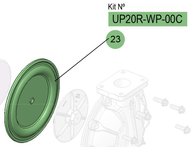 UP20 HYTREL DIAPHRAGMS KIT