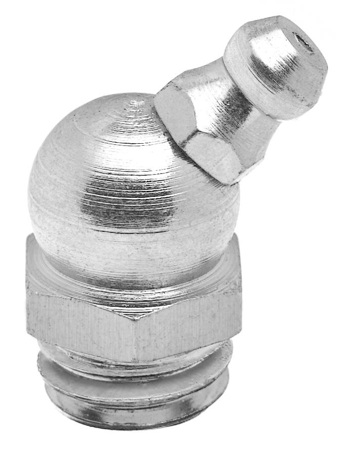 MT-506 HYDRAULIC GREASE NIPPLE, 45° ANGLED, WHITWORTH THREAD, 1/4