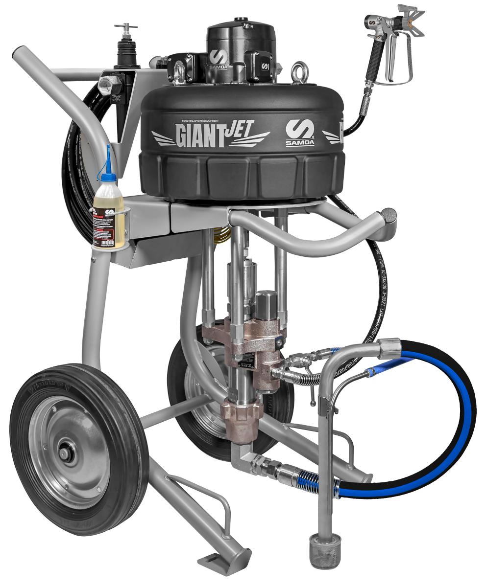 GIANT-JET 50:1 ON TROLLY + LINE FILTER + SUCTION HOSE +ACCESORIES(HOSE:Ø 3/8