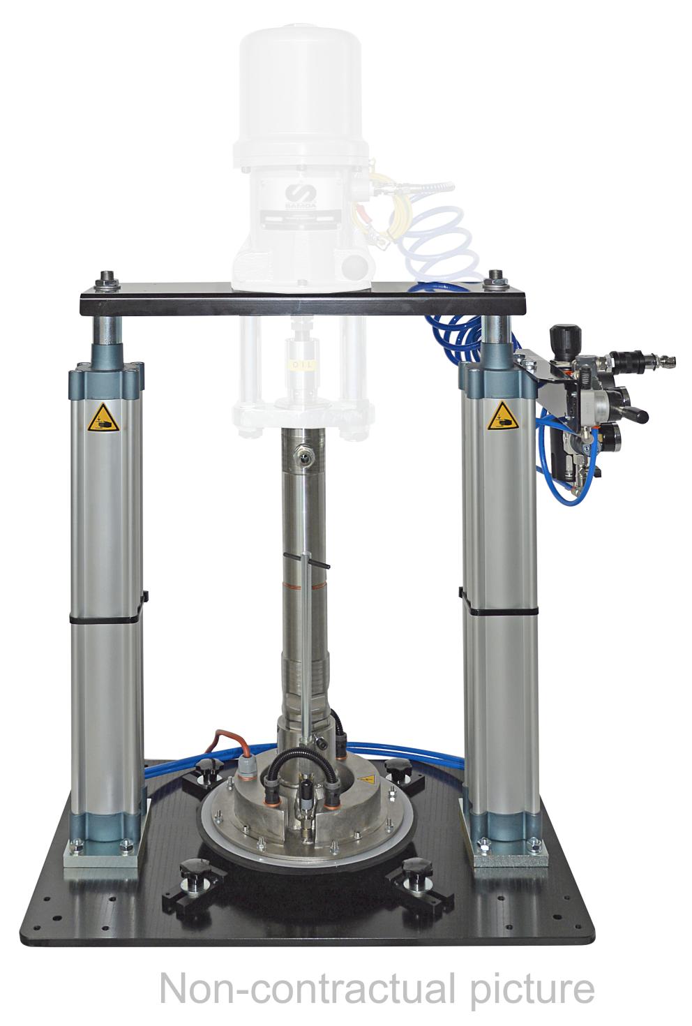 DOUBLE POST RAM FOR 30 L DRUMS (HEIGHT: 760mm CLOSE/1200mm OPENCONEXION: 3/8