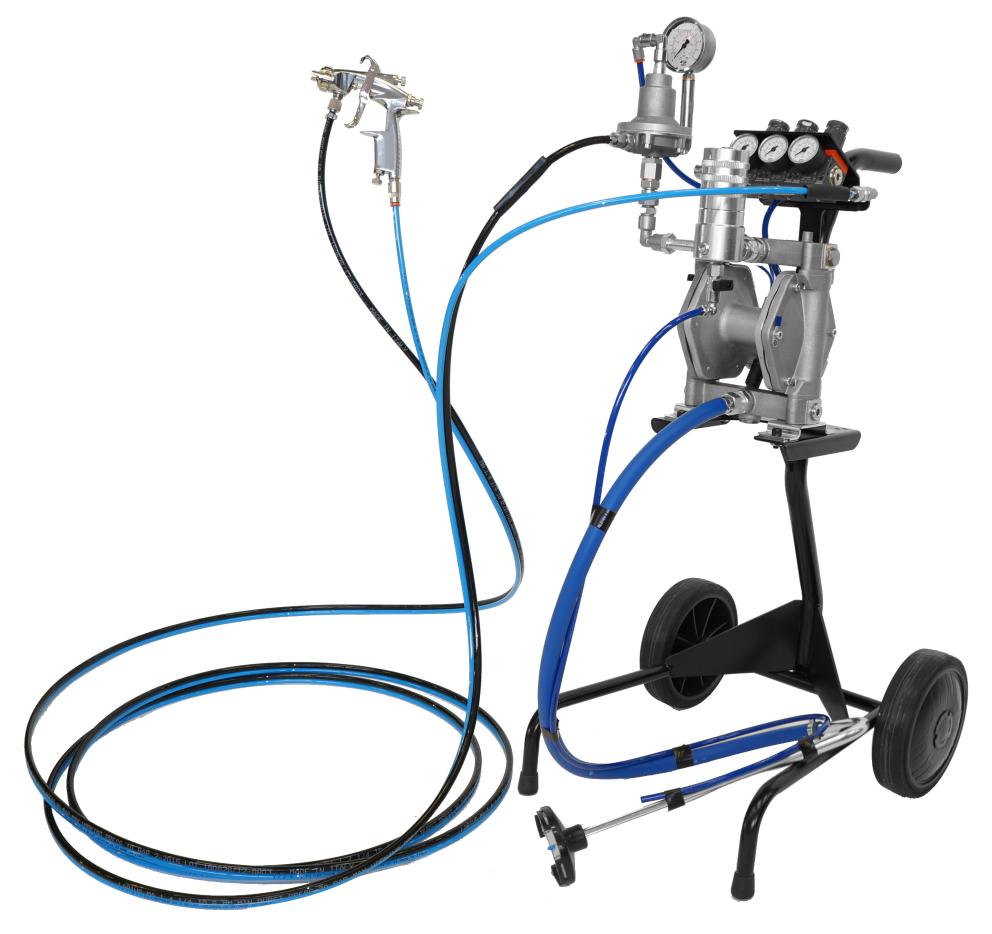 L2 ON Trolley WITH LINE FILTER, AIR REGULATOR, SUCTION HOSE AND SPRAYINGKIT (DOBLE HOSE: 7,5 m 1/4