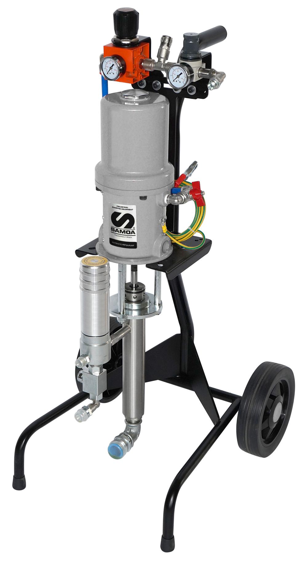 STAINLESS STEEL VEGA 34:1 AIR CONTROLLED AIRLESS ON Trolley WITH LINE
FILTER AND SUCTION HOSE