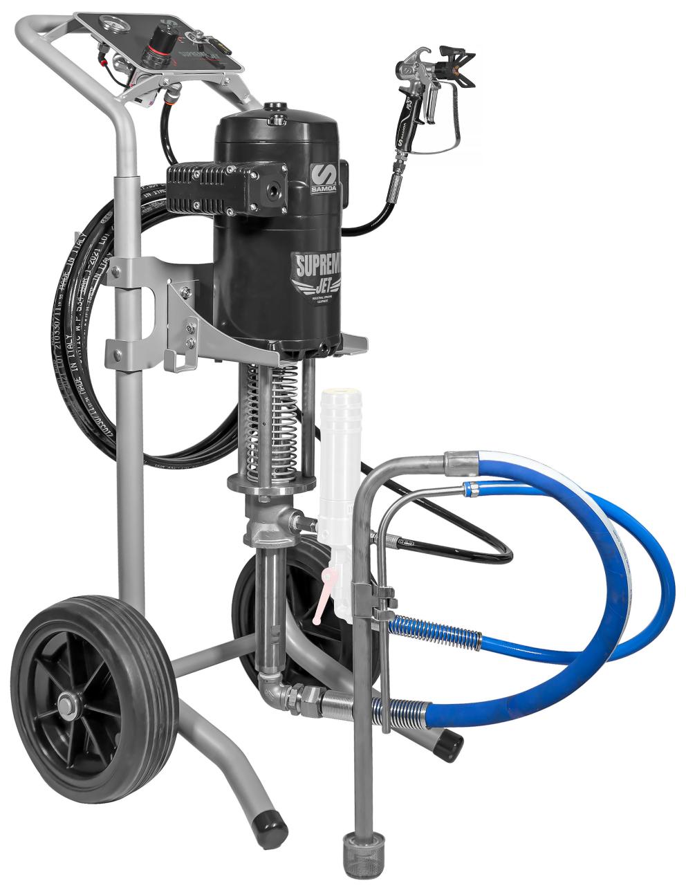 SS SUPREME-JET 33:1 AIRLESS ON Trolley + SUCTION HOSE  + ACCESORIES(HOSE: Ø 1/4
