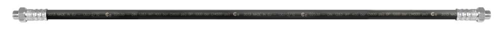 GREASE OUTLET HOSE, SINGLE POLYESTER BRAID, 500 MM