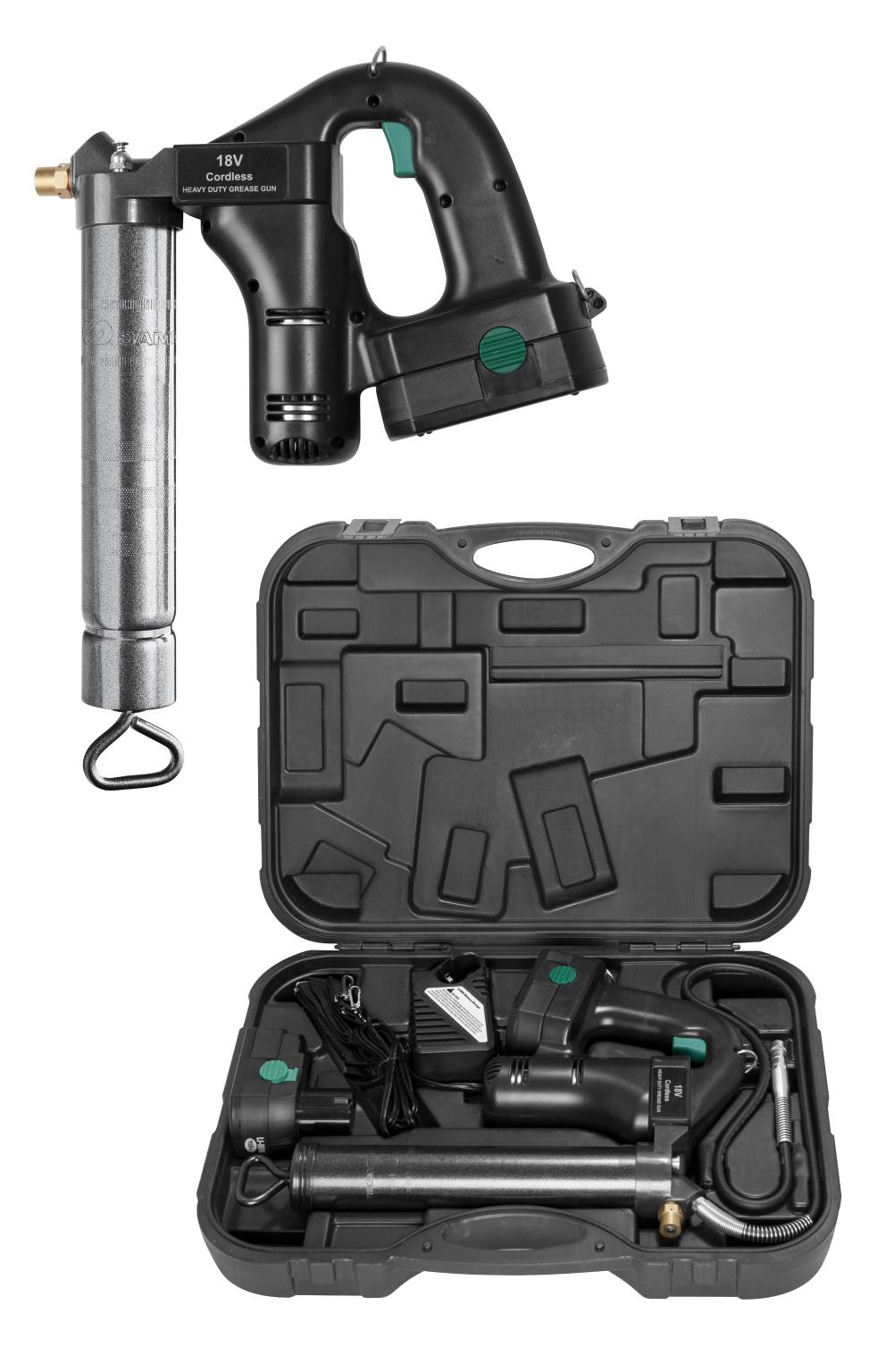 Li-ION BATTERY GREASE GUN WITH 2 BATTERIES, PG-18V SERIES