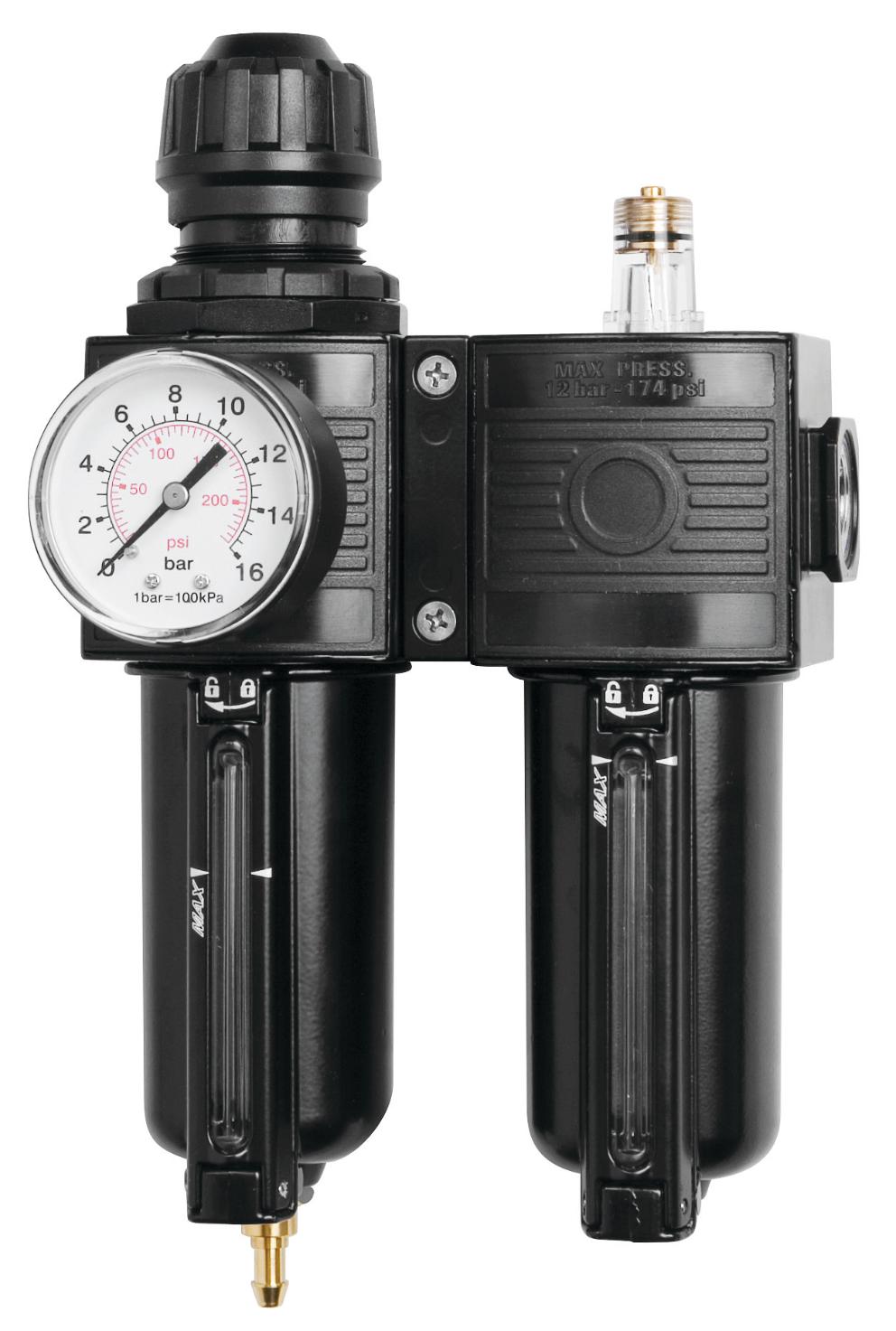 AIR TREATMENT UNIT, FILTER + REGULATOR + LUBRICATOR, 1/2