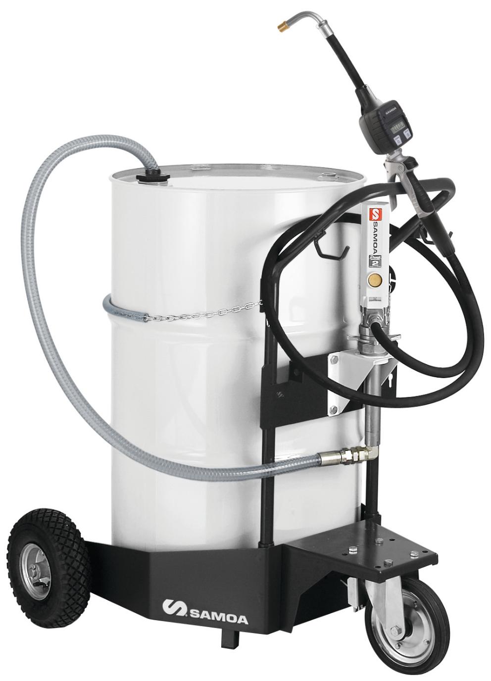 PUMPMASTER 2 - 3:1 RATIO OIL PNEUMATIC PUMP, 205 L DRUM MOBILE PACKAGE
(432814 TROLLEY)