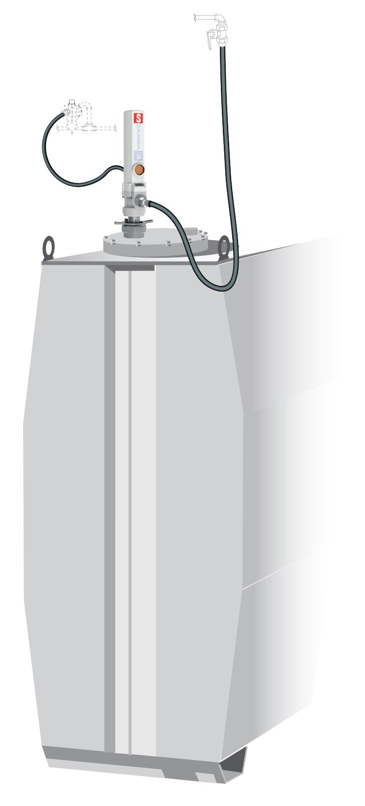 PUMPMASTER 2 - 3:1 RATIO OIL PNEUMATIC PUMP, TANK MOUNTED KIT
