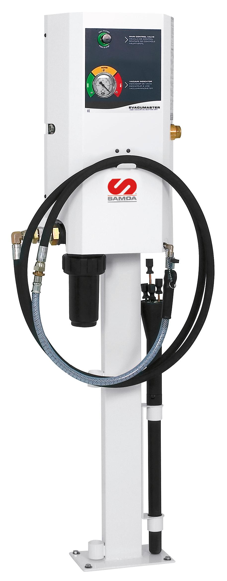 PEDESTAL MOUNTED WASTE OIL SUCTION UNIT, EVACUMASTER