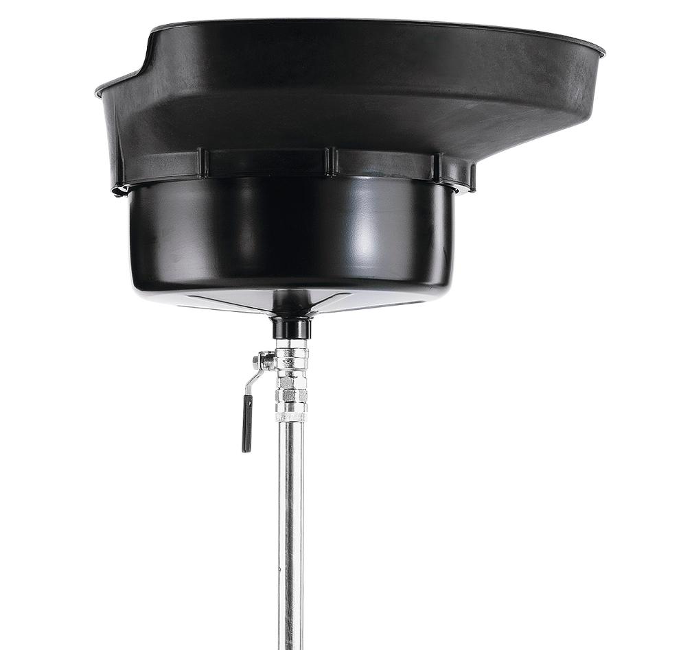 COLLECTION BOWL FOR 100 LITRES WASTE OIL RECEIVERS WITH OVERSIZED
EXTENSION AND ANTI-SPLASH GRID