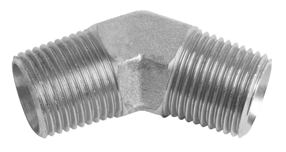 ADAPTADOR HIDRÁULICO, CODO 45°, 1/2