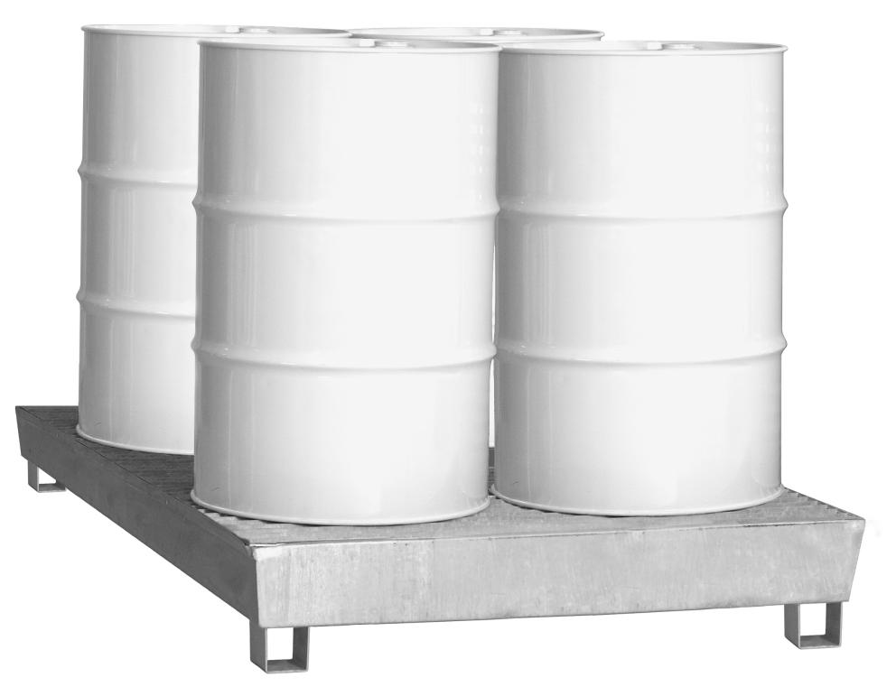 SPILL CONTAINMENT SUMP FOR 205 L DRUMS, 800 KG, 4 DRUMS