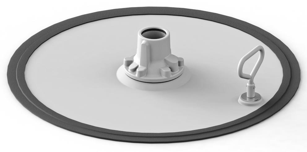 HEAVY DUTY FOLLOWER PLATE, 185 KG DRUM, 550 - 590 MM