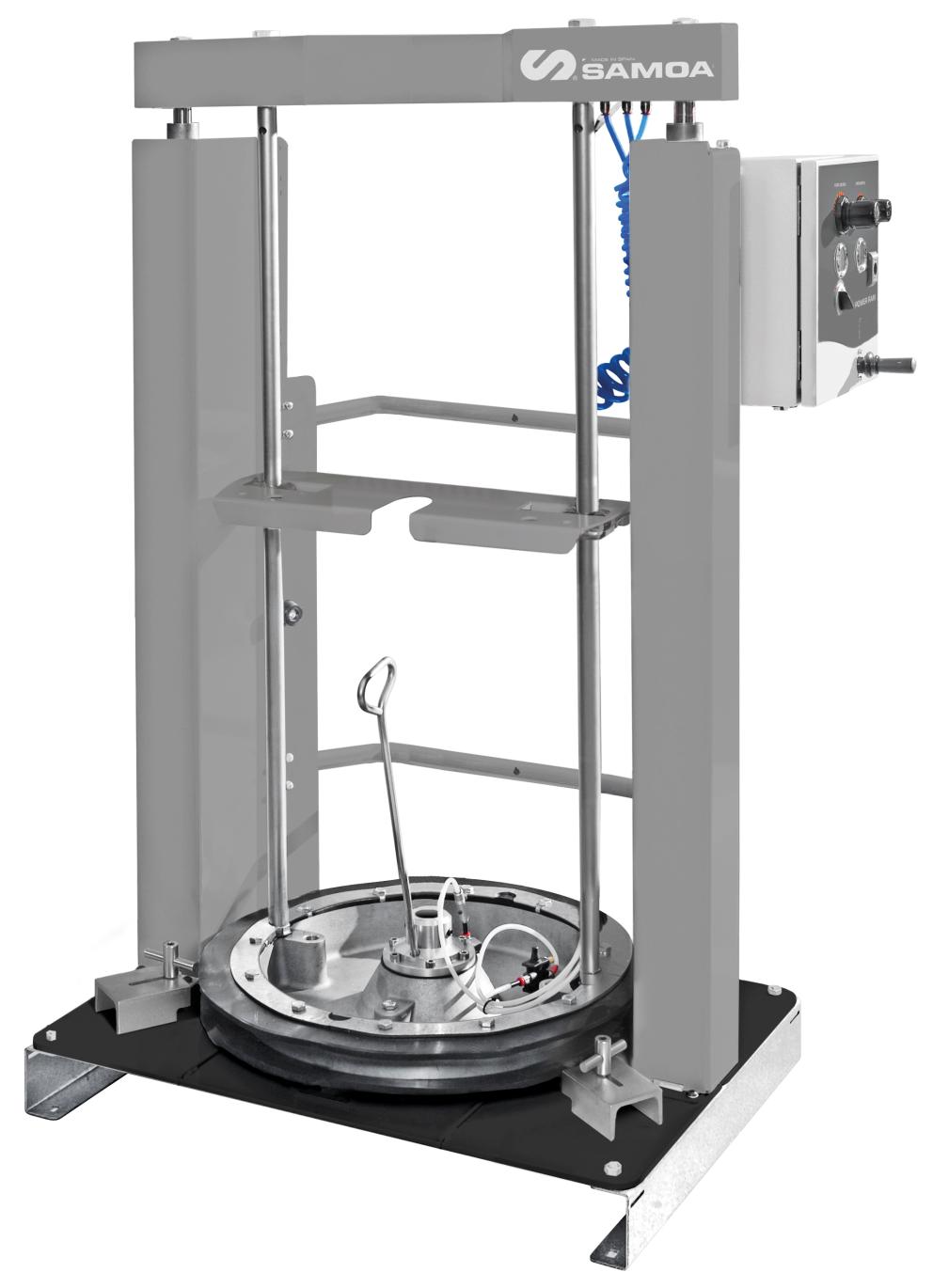 DOUBLE POST AIR OPERATED PUMP HOIST WITH INDUCTOR FOR PISTON PUMPS, 185
KG DRUMS