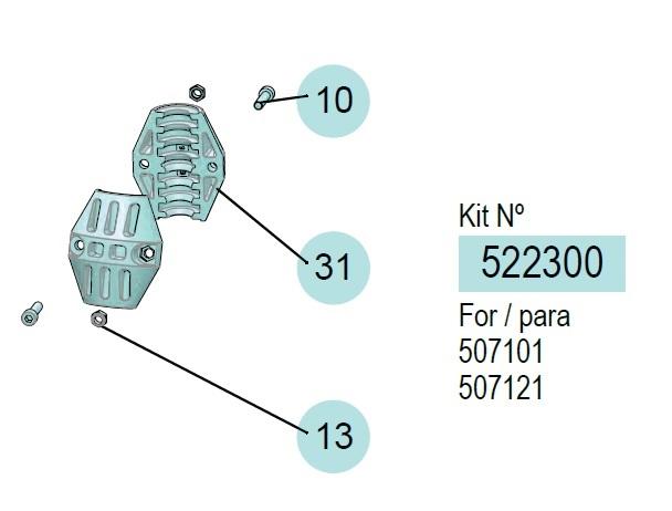 1/4(G)-3/8 W(HP) HOSE STOPPER KIT, 522300 CODE