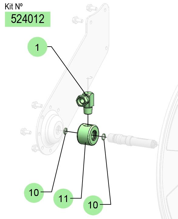 SWIVEL ASSEMBLY KIT, 524012 CODE