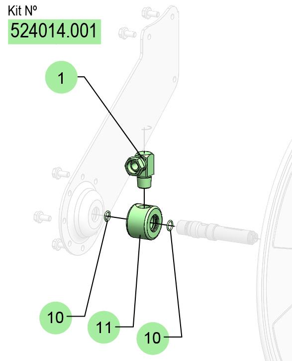 01] SWIVEL ASSEMBLY KIT, 524014.001 CODE
