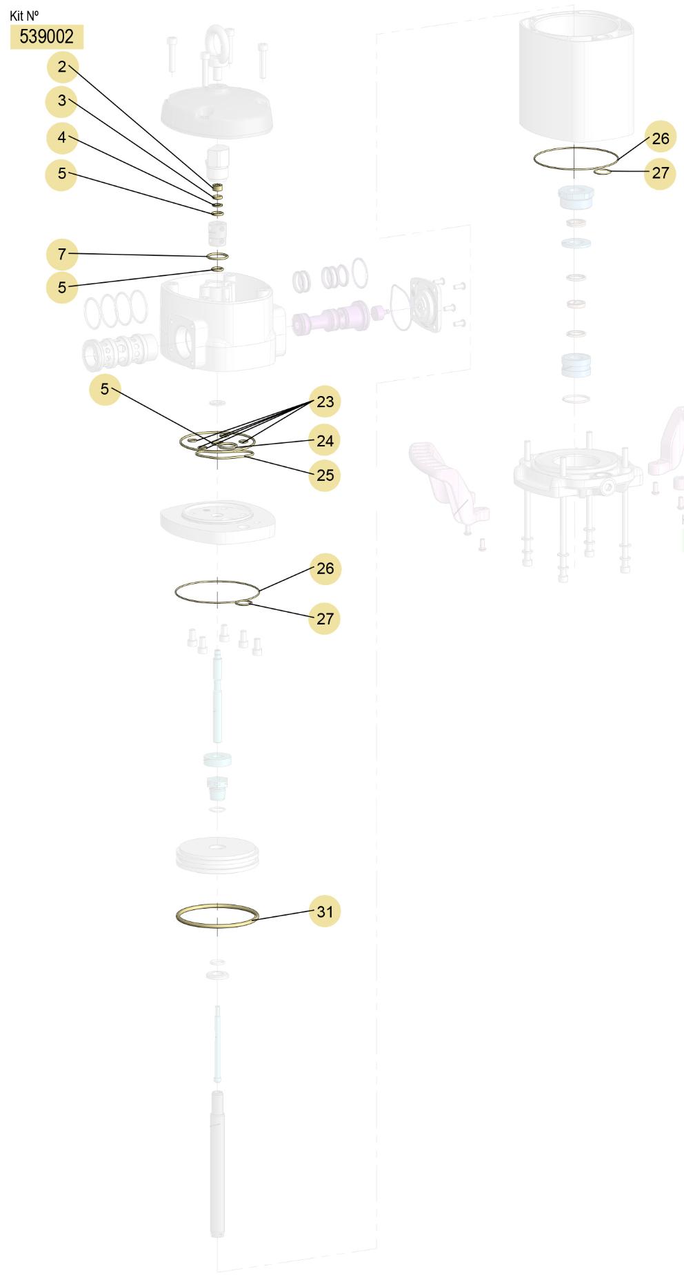 PM45 AIR MOTOR SEALS KIT