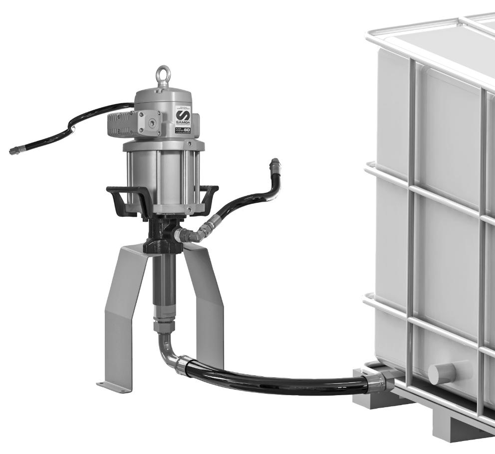 PUMPMASTER 60 - 12:1 RATIO OIL PNEUMATIC PUMP, FLOOR BRACKET MOUNTED KIT
