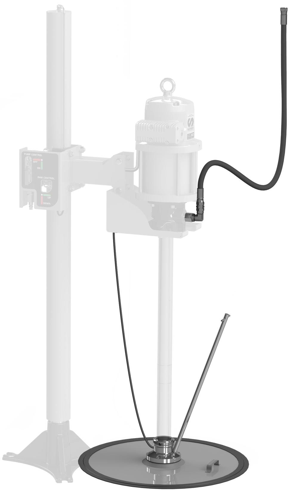 CONNECTION KIT FOR GREASE PISTON PUMPS, PM45 AND PM60, SINGLE POST INDUCTOR