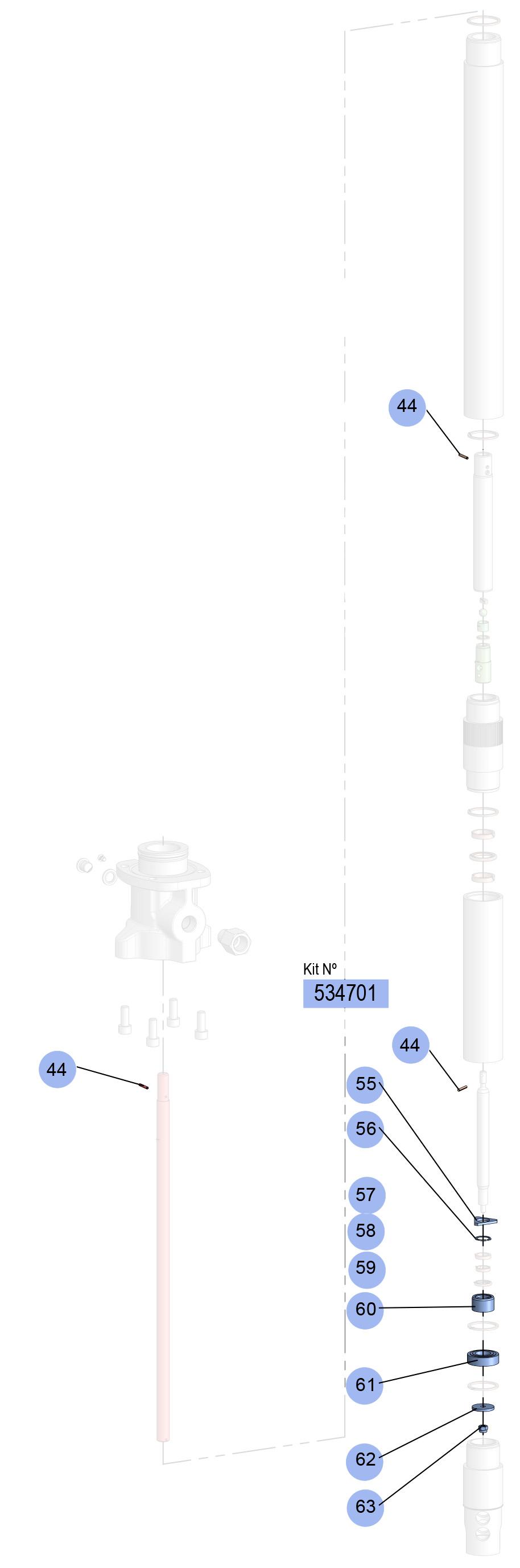 PM45-70:1 LOWER VALVE KIT