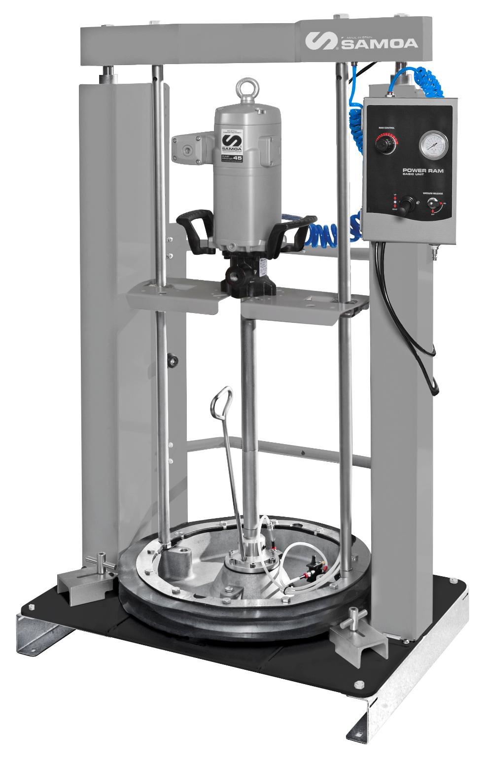 PUMPMASTER 45 - 40:1 RATIO GREASE PNEUMATIC PUMP, 185 KG DRUM PNEUMATIC BASIC POWER RAM INDUCTOR PACKAGE
