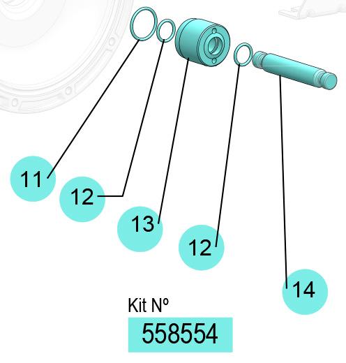 DP-200 CENTRAL ROD KIT (C/J/E) (POM/NBR/SS) , 558554 CODE