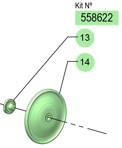 (HYTREL) DC-20 DIAPHRAGMS KIT, 558622 CODE