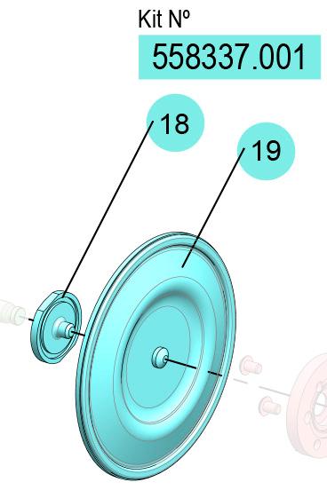 01] (HYTEL) DF-30 FLEXIBLE DIAPHRAGMS KIT, 558337.001 CODE