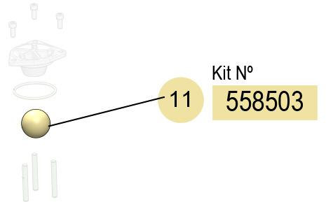 (ACETAL) DF-250 BALLS KIT, 558503 CODE