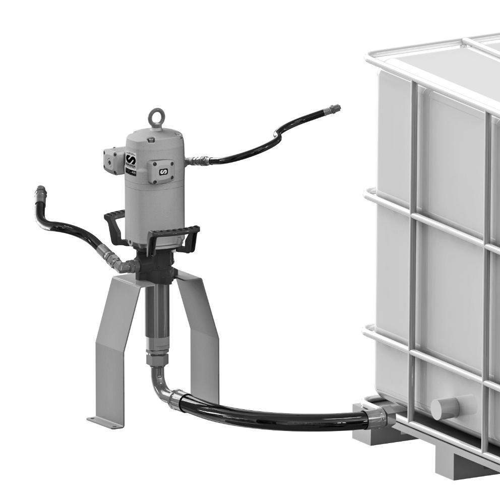 PUMPMASTER 45 - 10:1 RATIO OIL PNEUMATIC PUMP, FLOOR BRACKET MOUNTED KIT