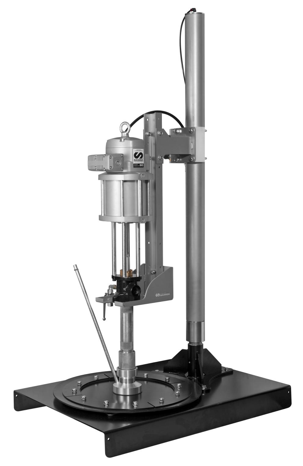 PUMPMASTER 45 - 11:1 RATIO INK PNEUMATIC PUMP, 50 KG DRUM WITH PNEUMATIC
PUMP HOIST AND GRAVITY INDUCTOR PACKAGE