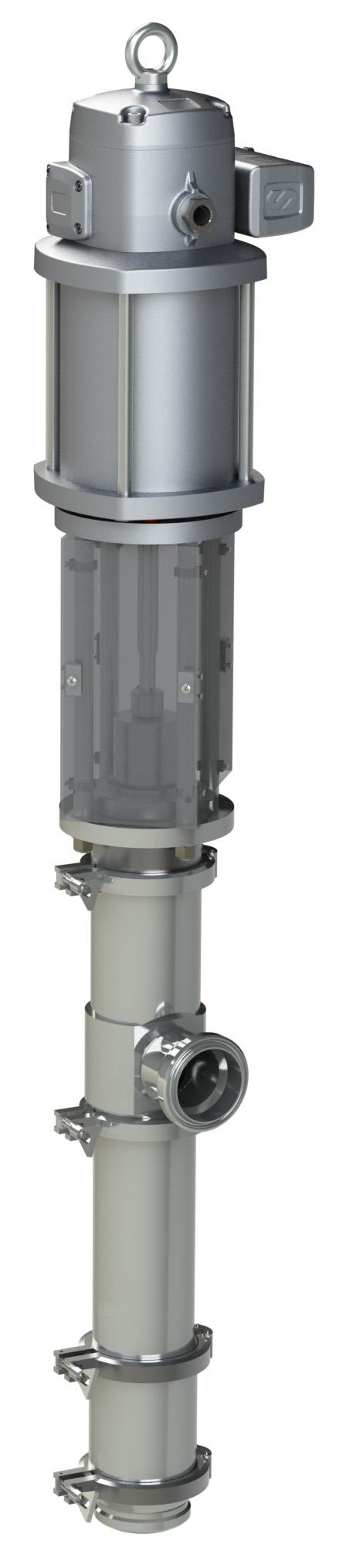 PNEUMATIC PISTON SANITARY PUMP, PUMPMASTER 60, PM60 - 10:1,QUICK-KNOCK-DOWN, IBC