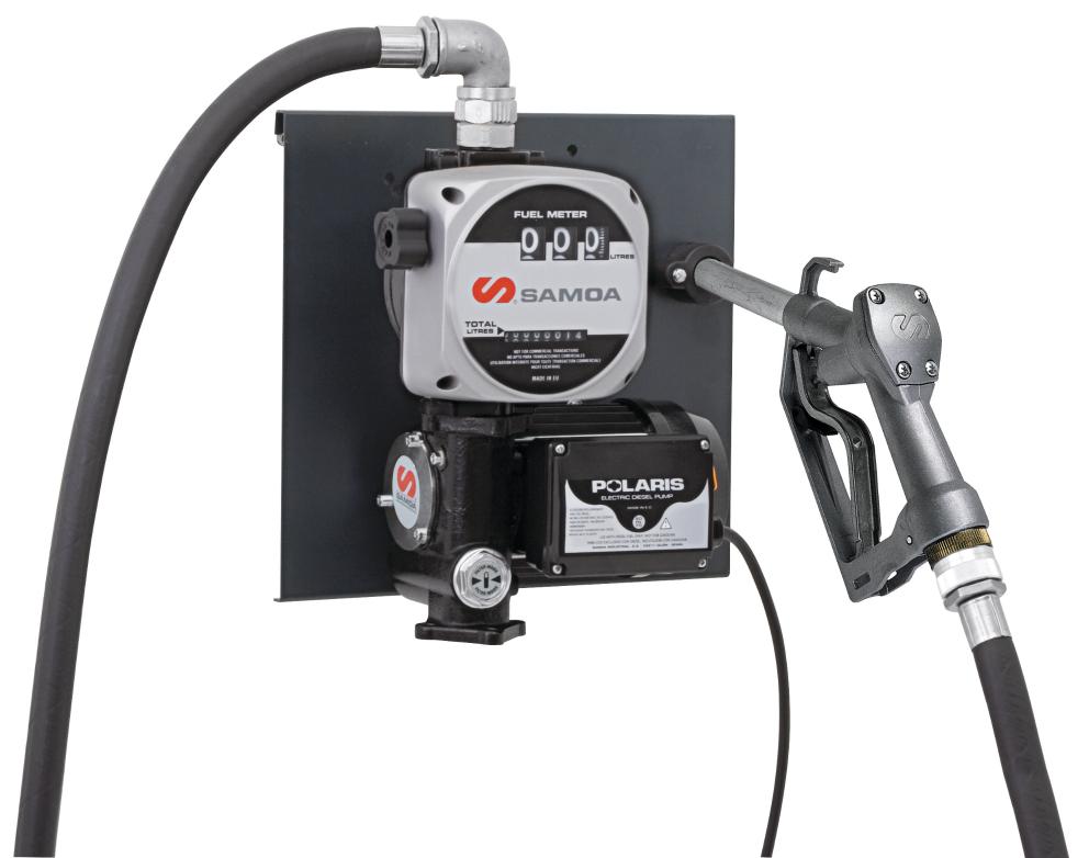 230 V AC POLARIS SERIES WALL MOUNTED ELECTRIC PUMP STATIONARY PACKAGEFOR DIESEL WITH NOZZLE AND METER, 50 L/MIN