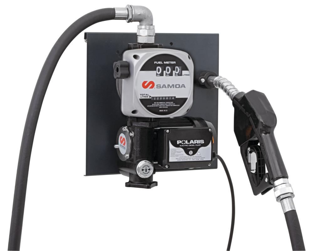 230 V AC POLARIS SERIES WALL MOUNTED ELECTRIC PUMP STATIONARY PACKAGEFOR DIESEL WITH AUTOMATIC NOZZLE AND METER, 70 L/MIN